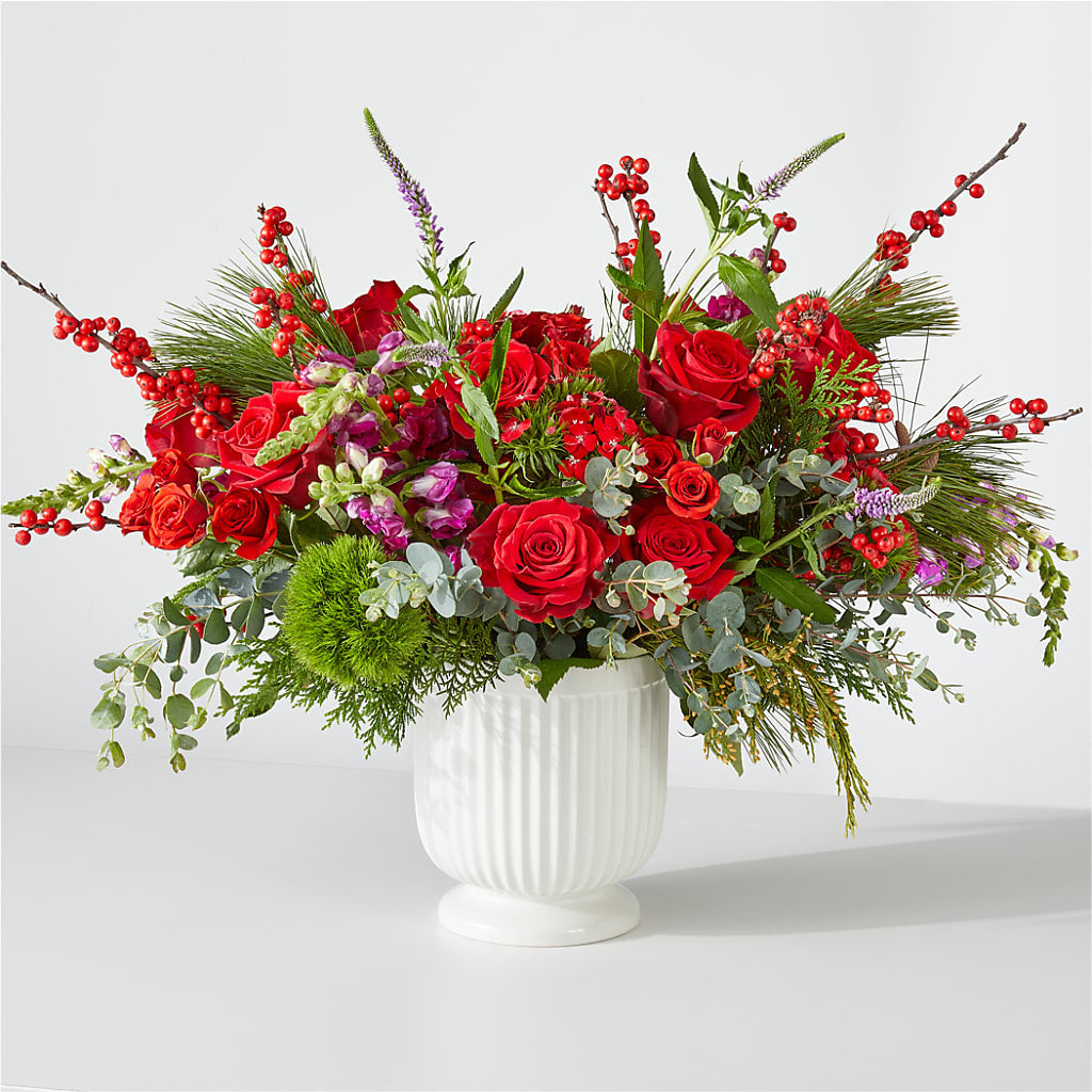 Big Red Bow Bouquet – Mt Scott Blooms By Maru, Portland OR