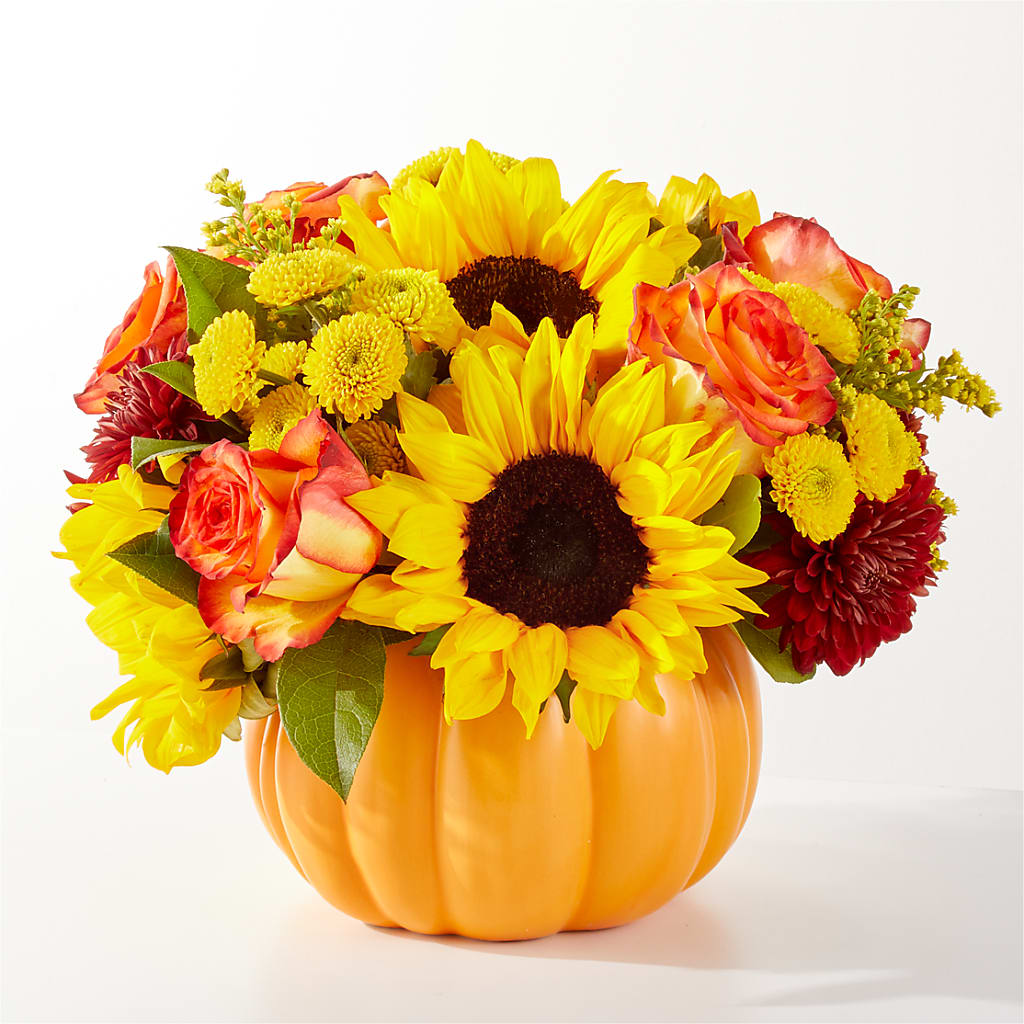 Golden Gourd Pumpkin Bouquet – Mt Scott Blooms By Maru, Portland OR