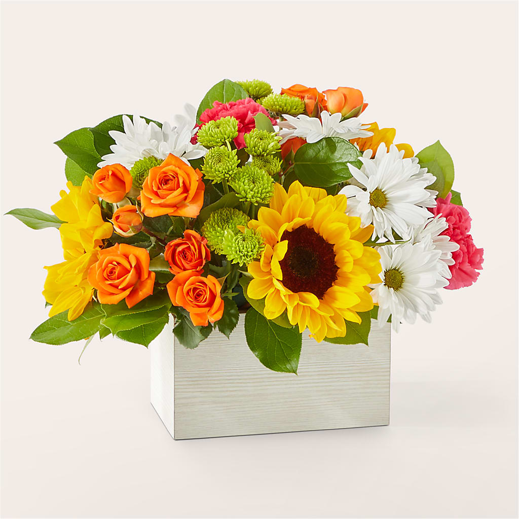 Sun-drenched Blooms Box Bouquet – Mt Scott Blooms By Maru, Portland OR
