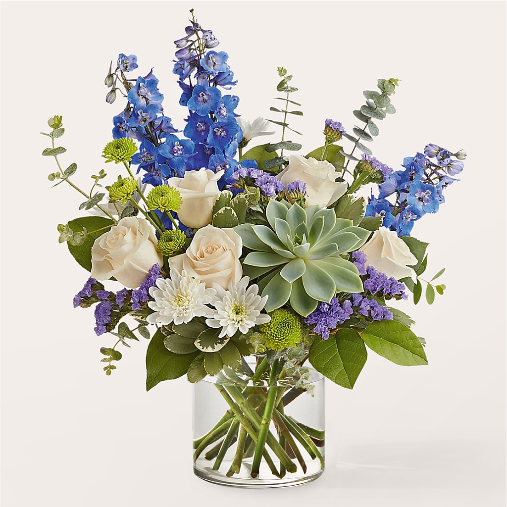 Cerulean Waves Bouquet – Mt Scott Blooms By Maru, Portland OR
