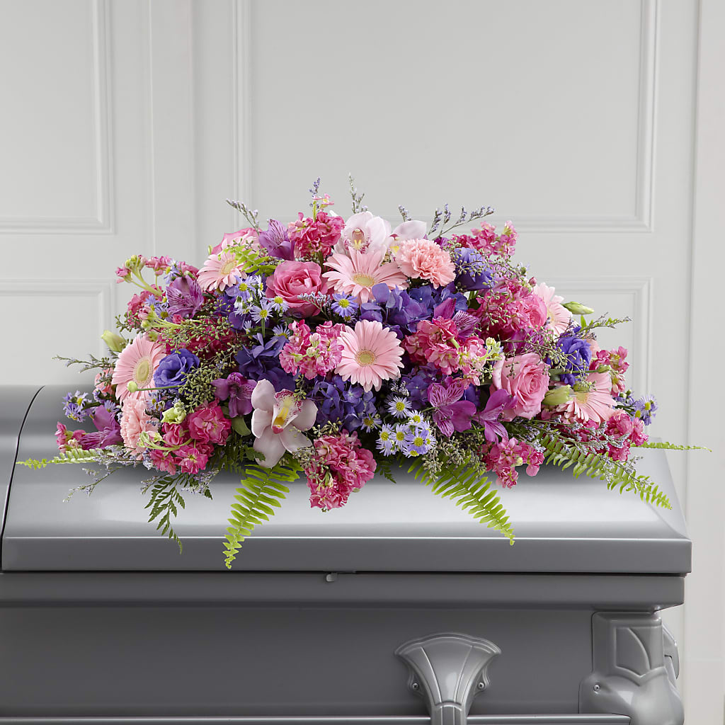 Glorious Garden Casket Spray – Mt Scott Blooms By Maru, Portland OR