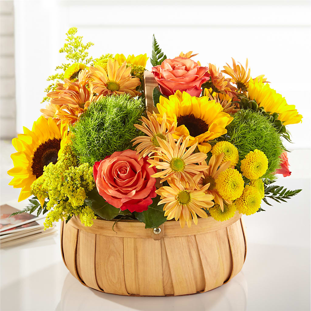 Harvest Sunflower Basket – Mt Scott Blooms By Maru, Portland OR