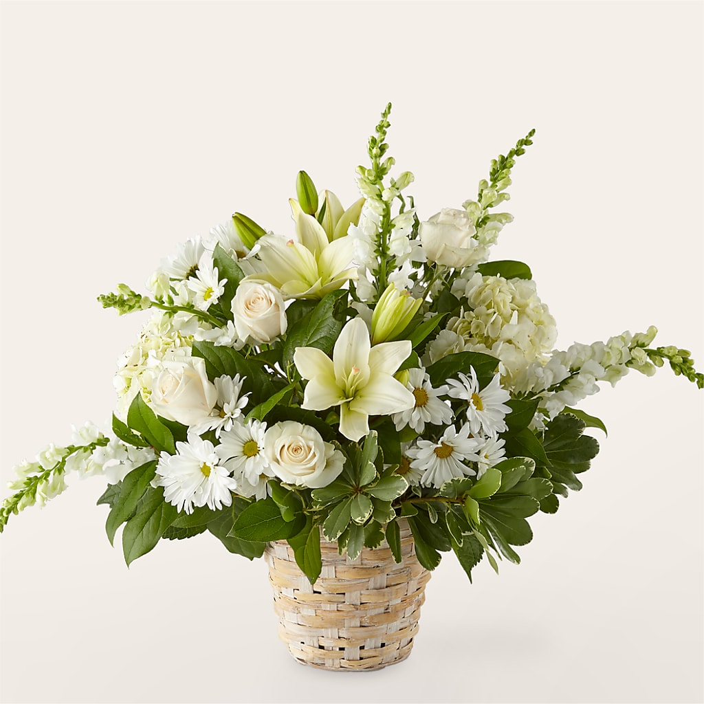 Ivory Elegance Floral Basket – Mt Scott Blooms By Maru, Portland OR