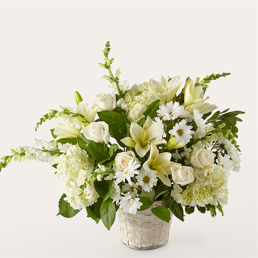 Ivory Elegance Floral Basket – Mt Scott Blooms By Maru, Portland OR