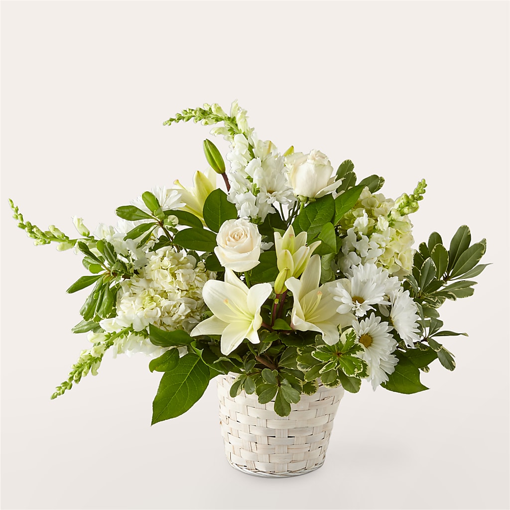 Ivory Elegance Floral Basket – Mt Scott Blooms By Maru, Portland OR