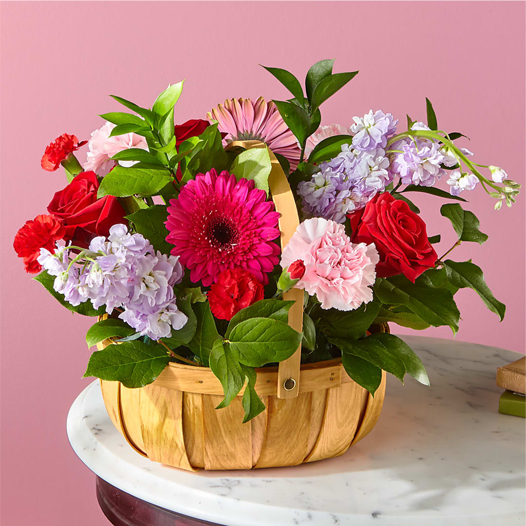 Pink Picnic Basket – Mt Scott Blooms By Maru, Portland OR