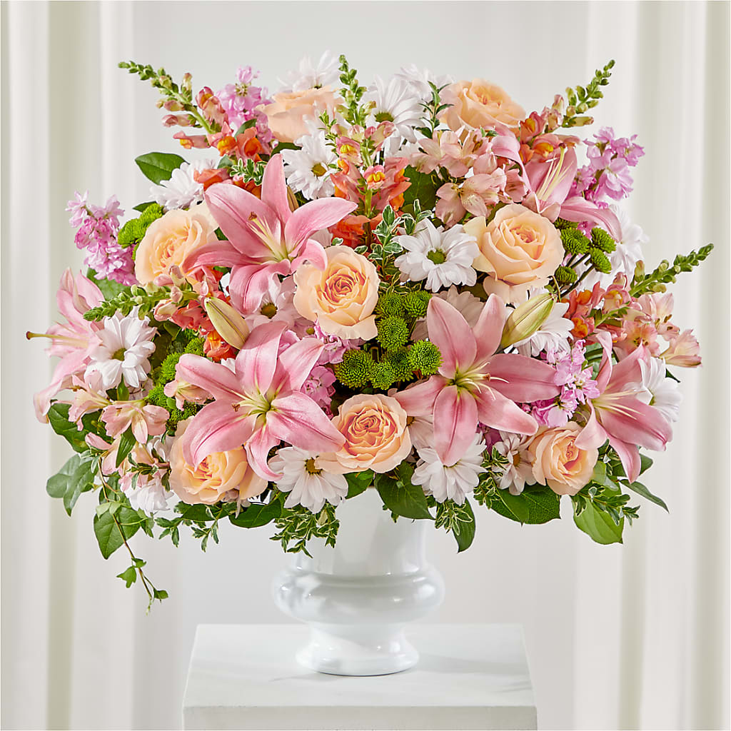 Heartfelt Gesture Urn Arrangement – Mt Scott Blooms By Maru, Portland OR