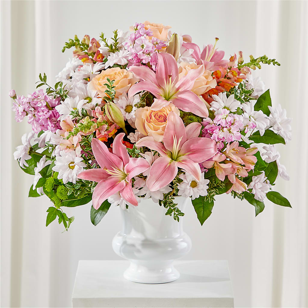 Heartfelt Gesture Urn Arrangement – Mt Scott Blooms By Maru, Portland OR