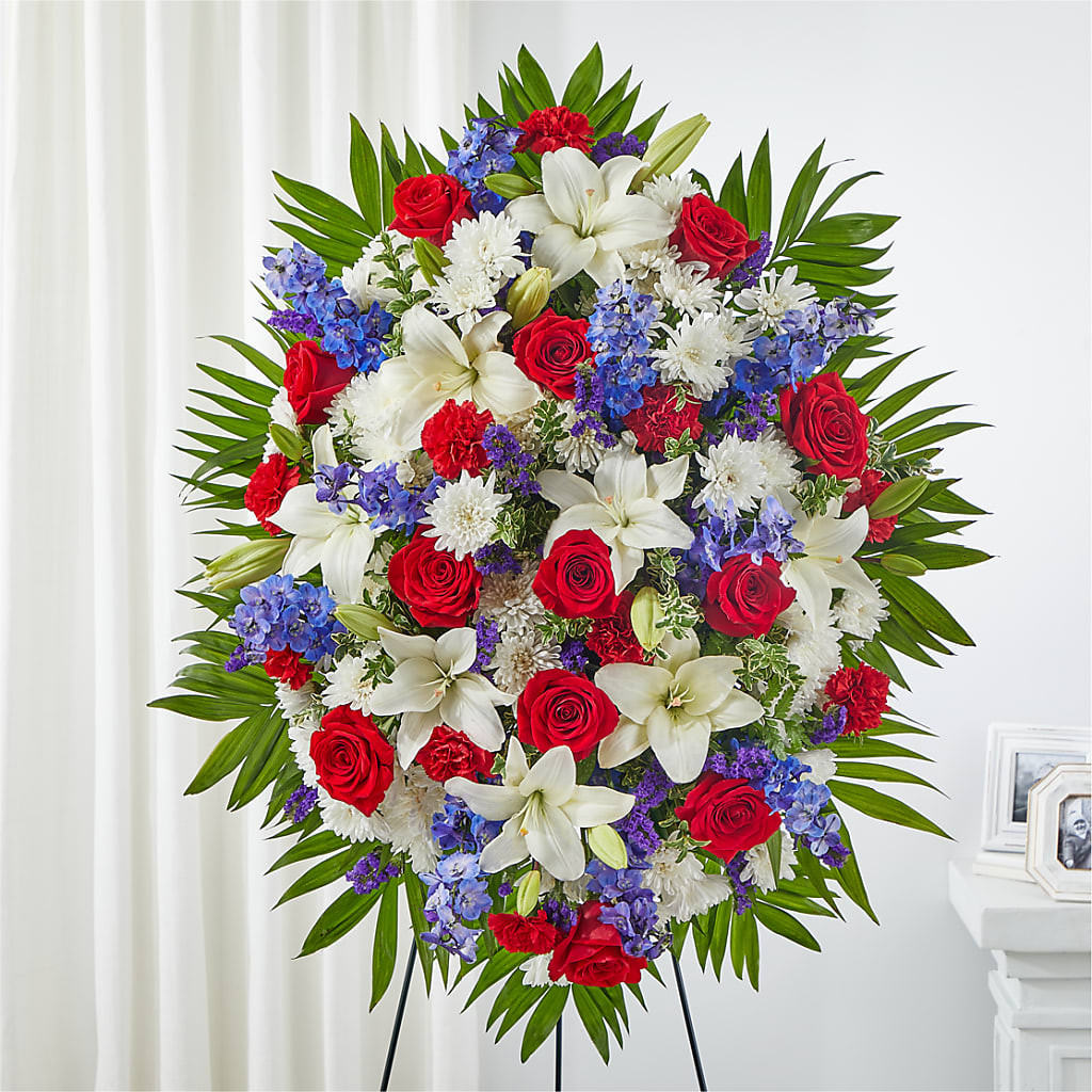 Cherished Service Standing Spray – Mt Scott Blooms By Maru, Portland OR