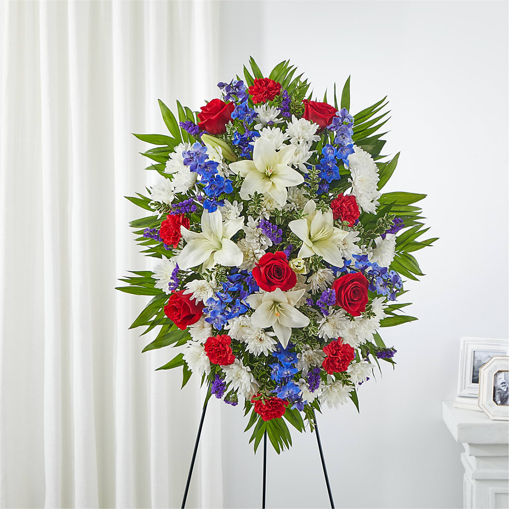 Cherished Service Standing Spray – Mt Scott Blooms By Maru, Portland OR