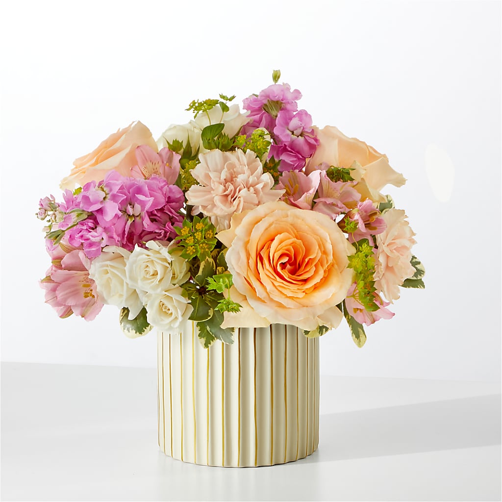 Paradise Bouquet with Ivory Vase – Mt Scott Blooms By Maru, Portland OR