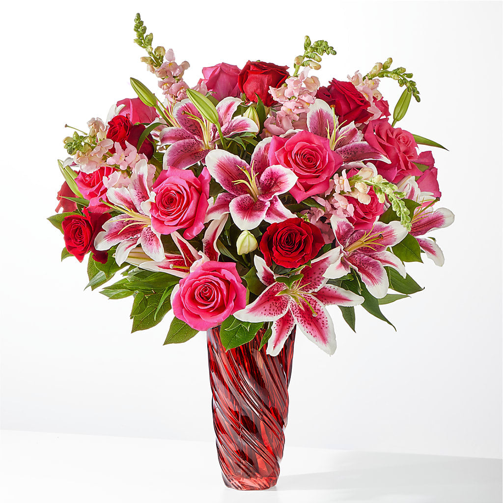 Always You Bouquet with Luxe Swirl Vase – Mt Scott Blooms By Maru, Portland OR