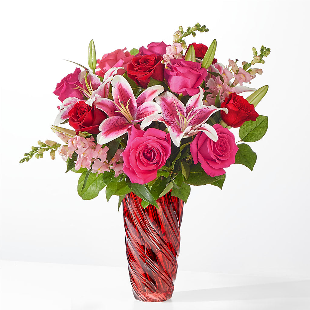Always You Bouquet with Luxe Swirl Vase – Mt Scott Blooms By Maru, Portland OR