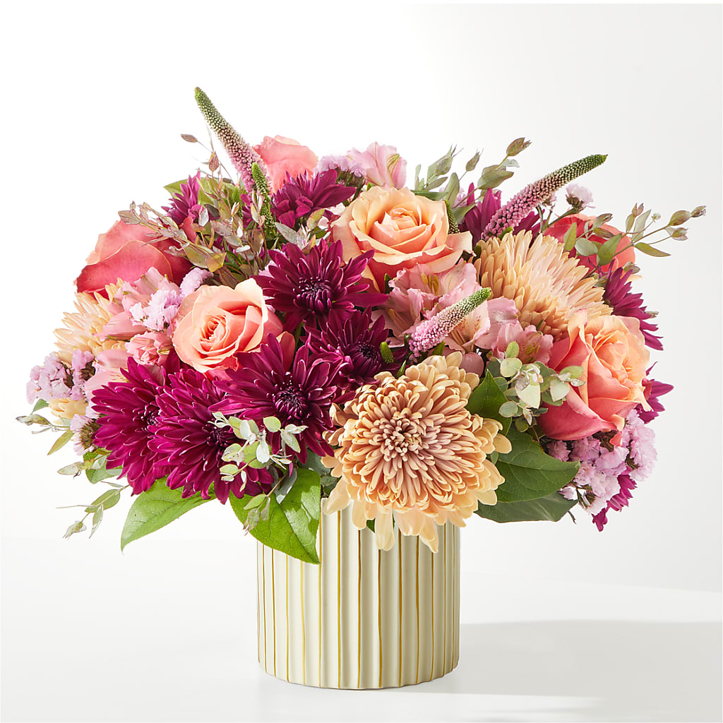 Berry Cobbler Bouquet with Ivory Vase – Mt Scott Blooms By Maru, Portland OR
