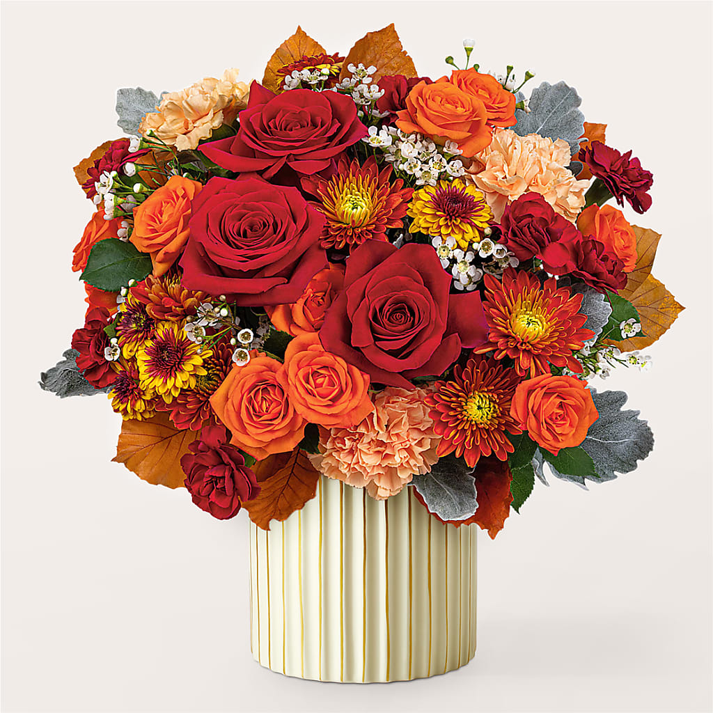 Merlot Bouquet with Ivory Vase – Mt Scott Blooms By Maru, Portland OR