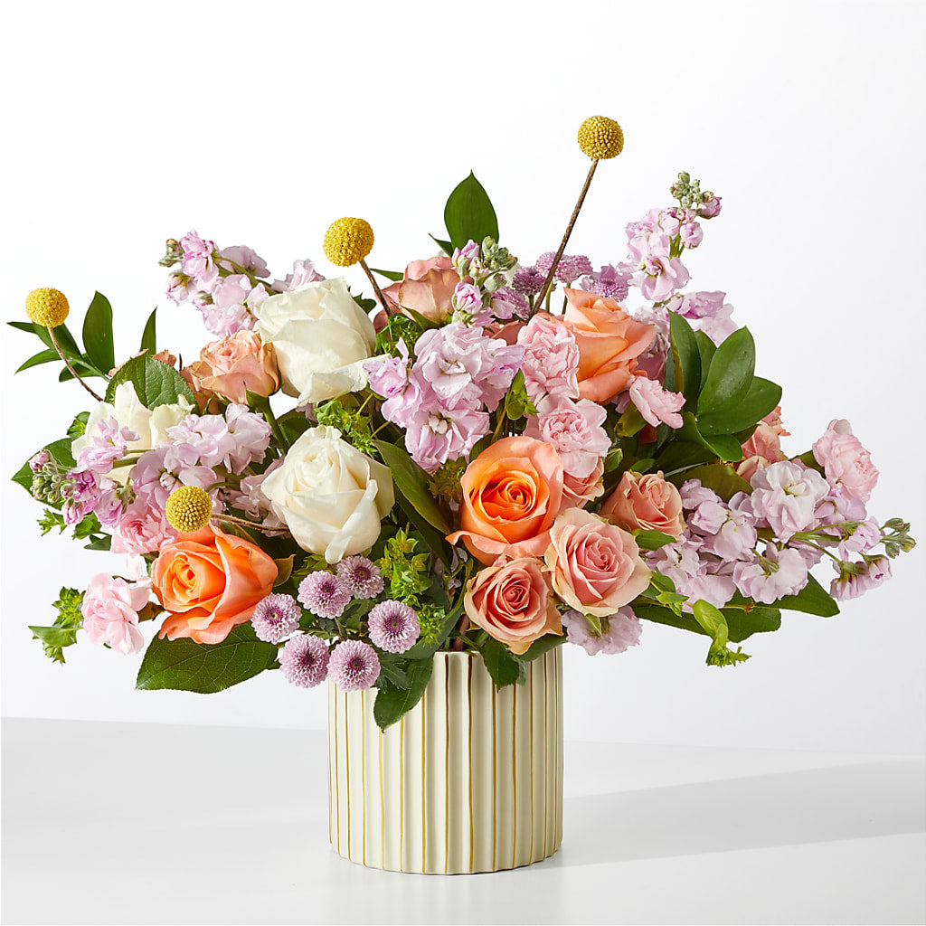 French Market Bouquet with Ivory Vase – Mt Scott Blooms By Maru, Portland OR