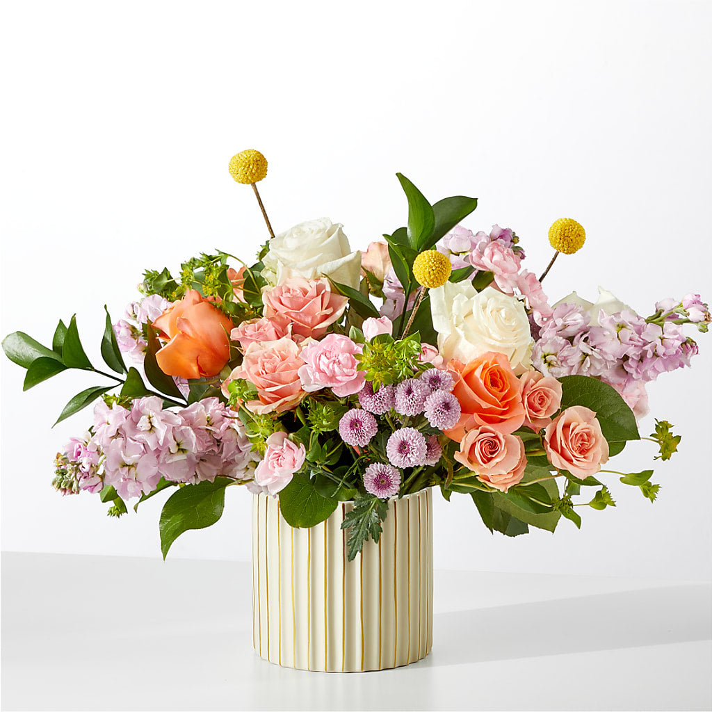 French Market Bouquet with Ivory Vase – Mt Scott Blooms By Maru, Portland OR