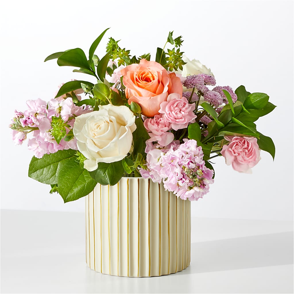 French Market Bouquet with Ivory Vase – Mt Scott Blooms By Maru, Portland OR