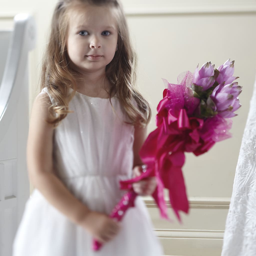 Sparkle Pink Flower Girl Bouquet – Mt Scott Blooms By Maru, Portland OR
