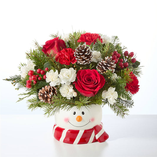 Jolly Snowman Bouquet –  Mt Scott Blooms By Maru, Portland OR