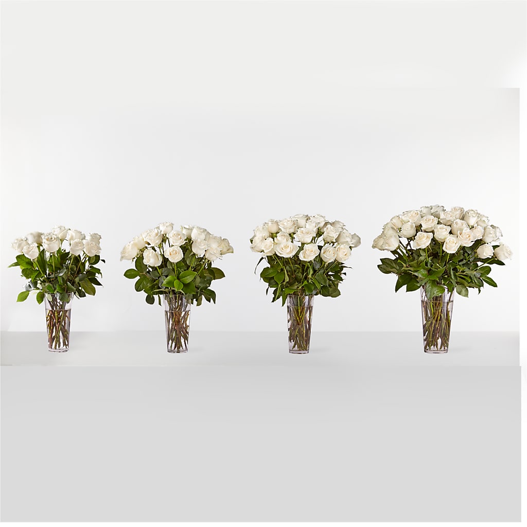 Long Stem White Rose Bouquet –  Mt Scott Blooms By Maru, Portland OR