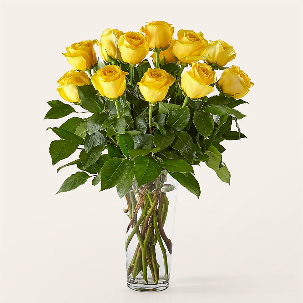Long Stem Yellow Rose Bouquet –  Mt Scott Blooms By Maru, Portland OR