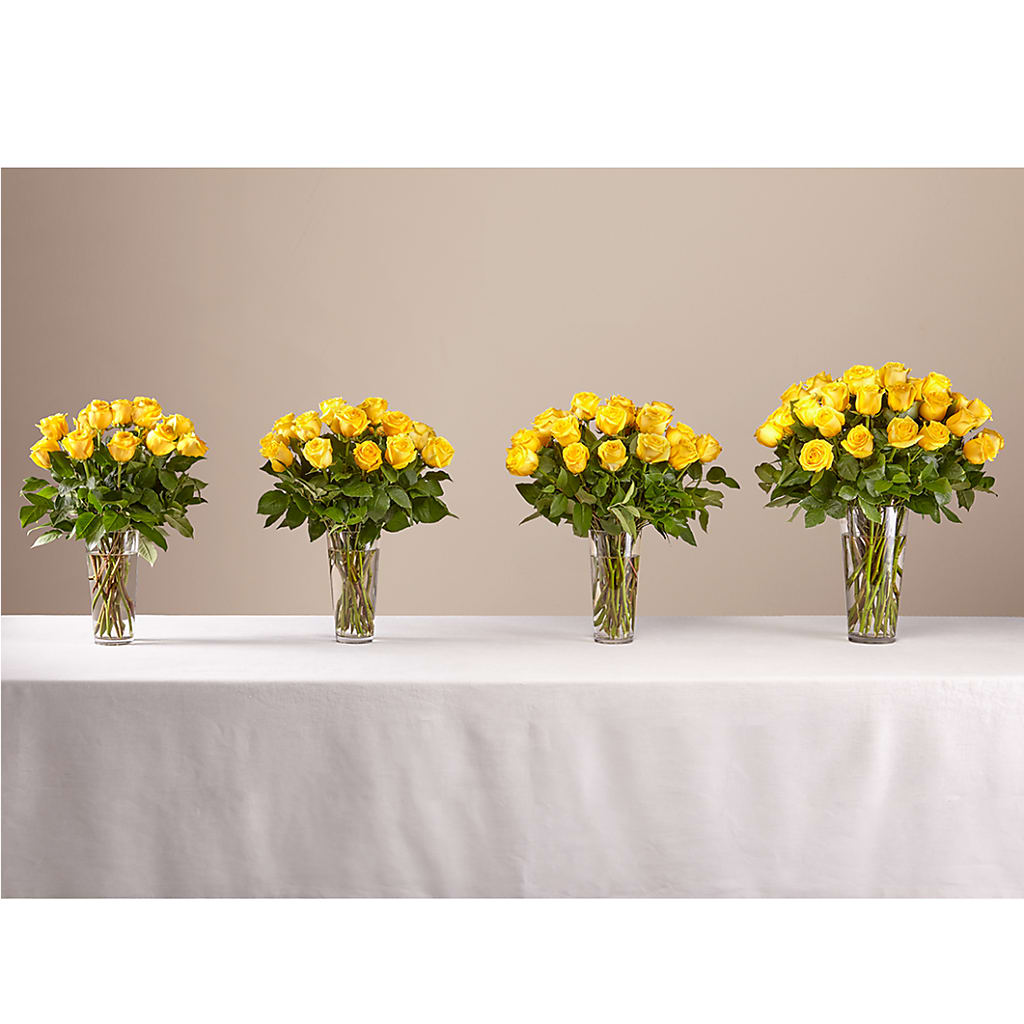Long Stem Yellow Rose Bouquet –  Mt Scott Blooms By Maru, Portland OR