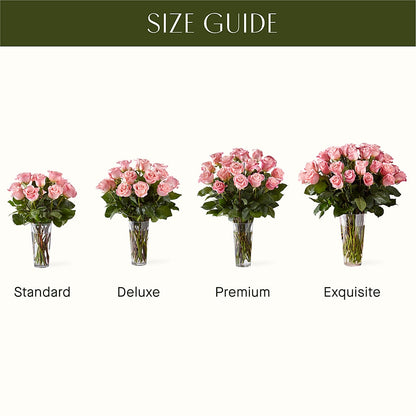 Long Stem Pink Rose Bouquet –  Mt Scott Blooms By Maru, Portland OR