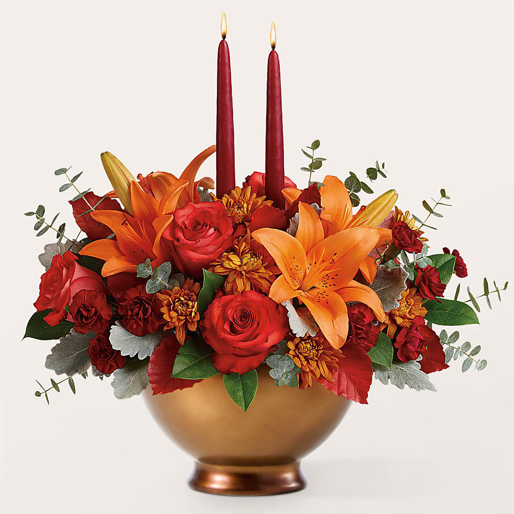 Fruits of Fall Centerpiece –  Mt Scott Blooms By Maru, Portland OR
