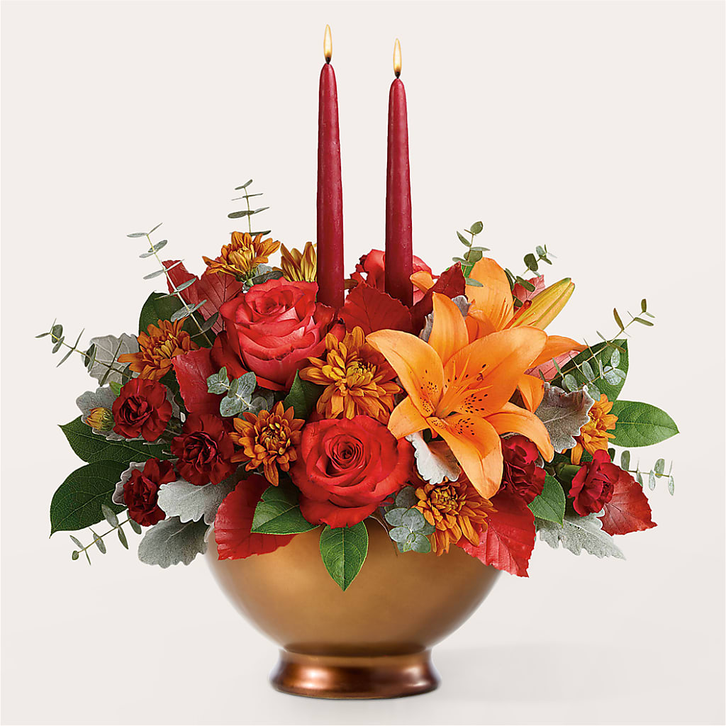 Fruits of Fall Centerpiece –  Mt Scott Blooms By Maru, Portland OR