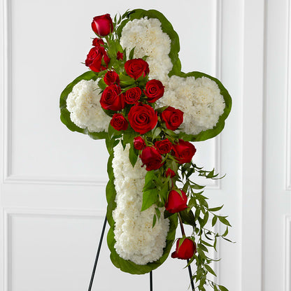 Floral Cross Easel –  Mt Scott Blooms By Maru, Portland OR