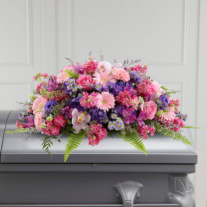 Glorious Garden Casket Spray –  Mt Scott Blooms By Maru, Portland OR