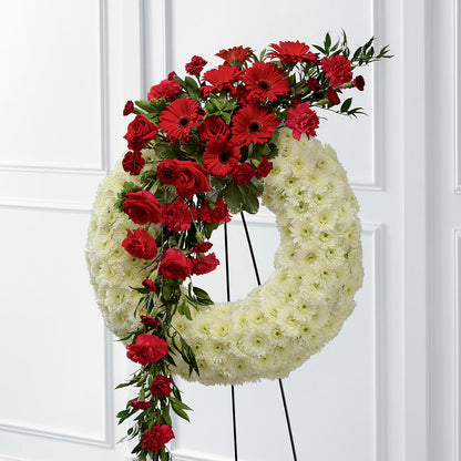 Graceful Tribute Wreath –  Mt Scott Blooms By Maru, Portland OR