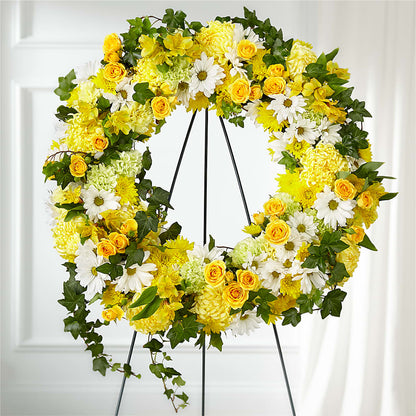 Golden Remembrance Wreath –  Mt Scott Blooms By Maru, Portland OR