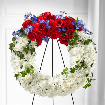 Patriotic Passion Wreath –  Mt Scott Blooms By Maru, Portland OR
