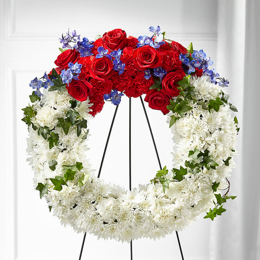Patriotic Passion Wreath –  Mt Scott Blooms By Maru, Portland OR