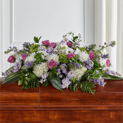 Meadows of Serenity Casket Spray –  Mt Scott Blooms By Maru, Portland OR
