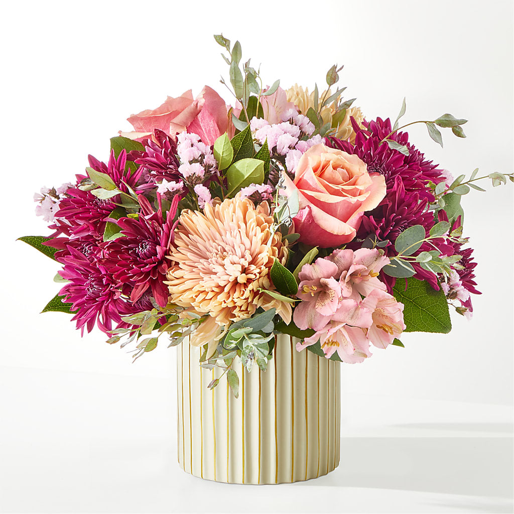 Berry Cobbler Bouquet with Ivory Vase –  Mt Scott Blooms By Maru, Portland OR