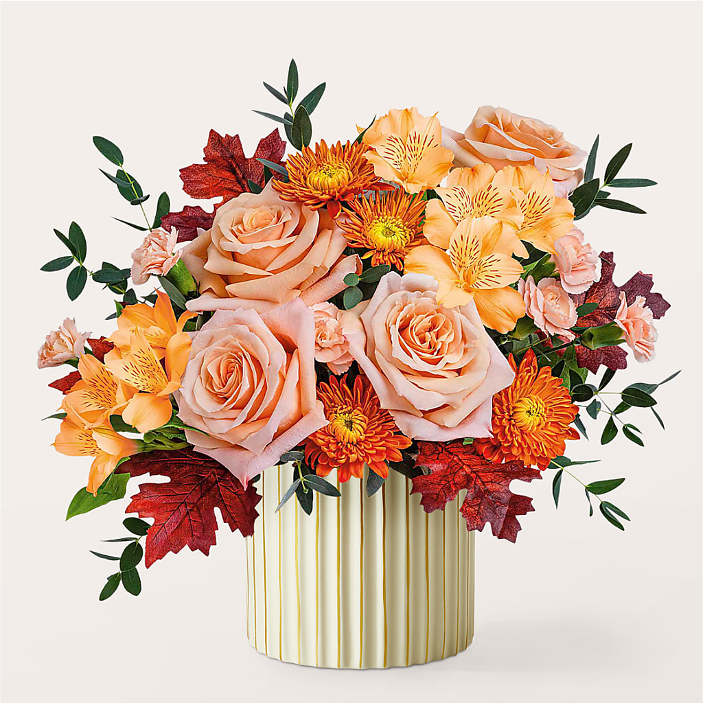 Spiced Latte Bouquet with Ivory Vase –  Mt Scott Blooms By Maru, Portland OR