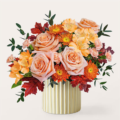 Spiced Latte Bouquet with Ivory Vase –  Mt Scott Blooms By Maru, Portland OR