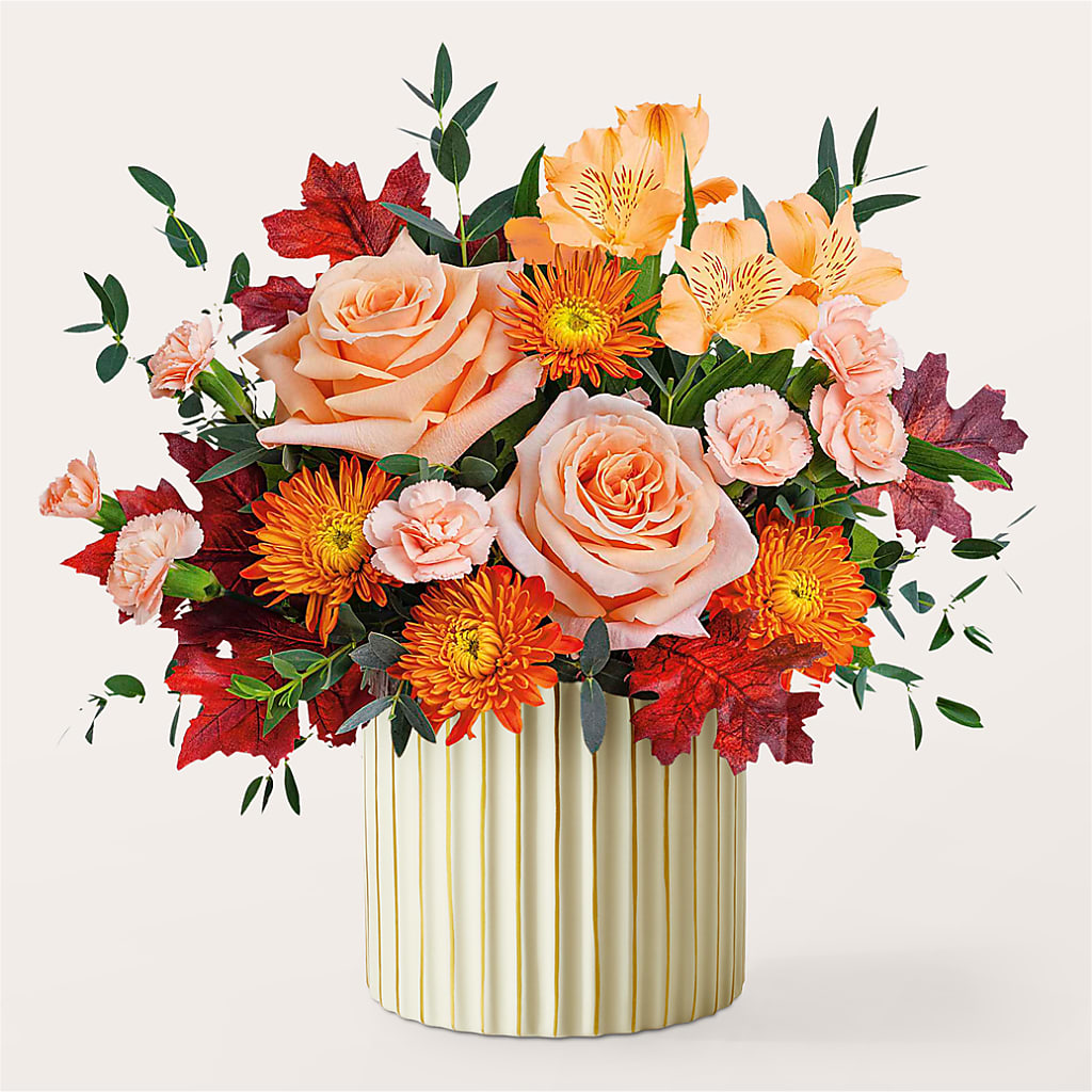 Spiced Latte Bouquet with Ivory Vase –  Mt Scott Blooms By Maru, Portland OR