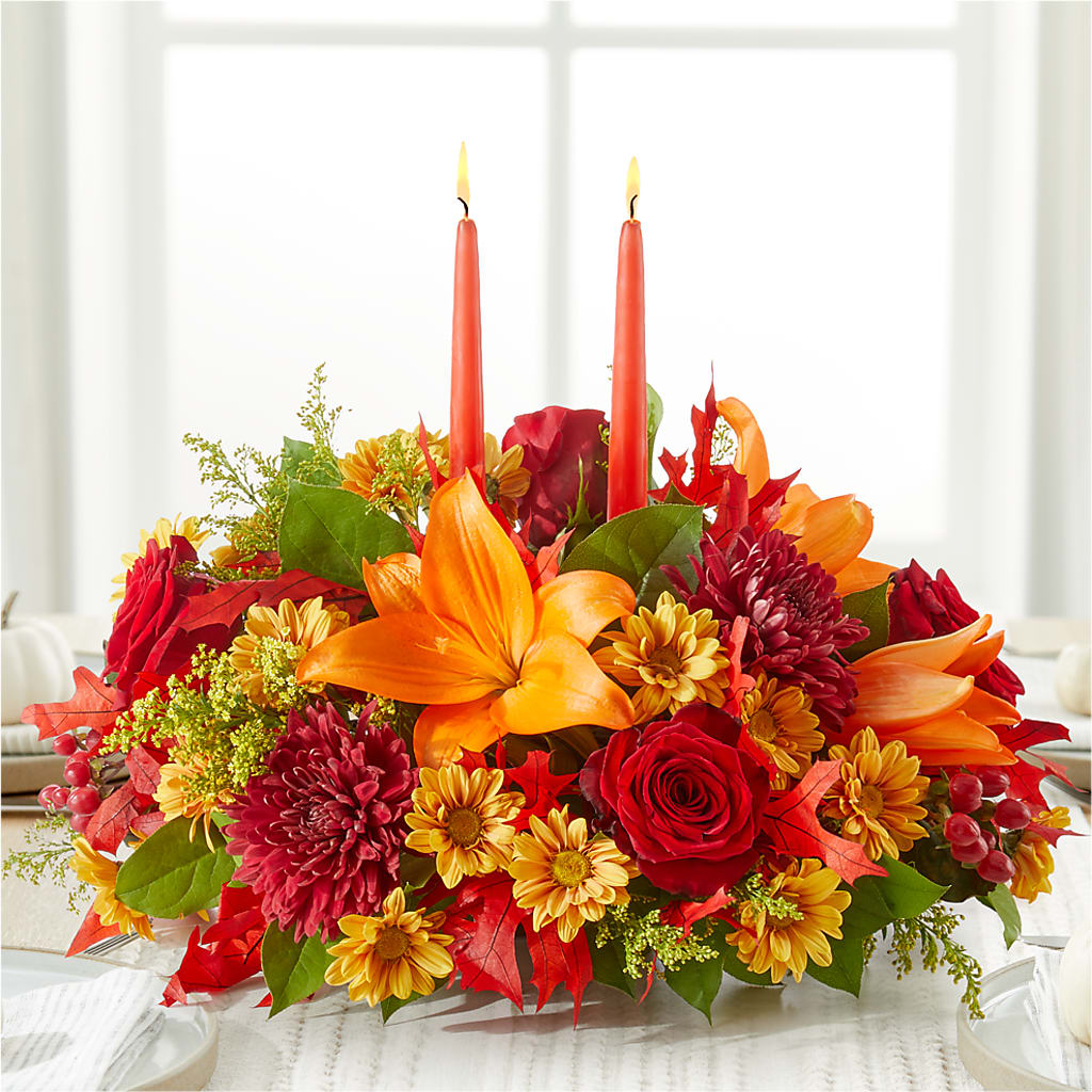 Autumn's Embrace Centerpiece –  Mt Scott Blooms By Maru, Portland OR
