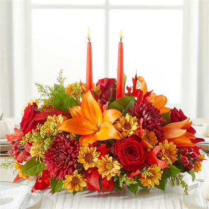 Autumn's Embrace Centerpiece –  Mt Scott Blooms By Maru, Portland OR