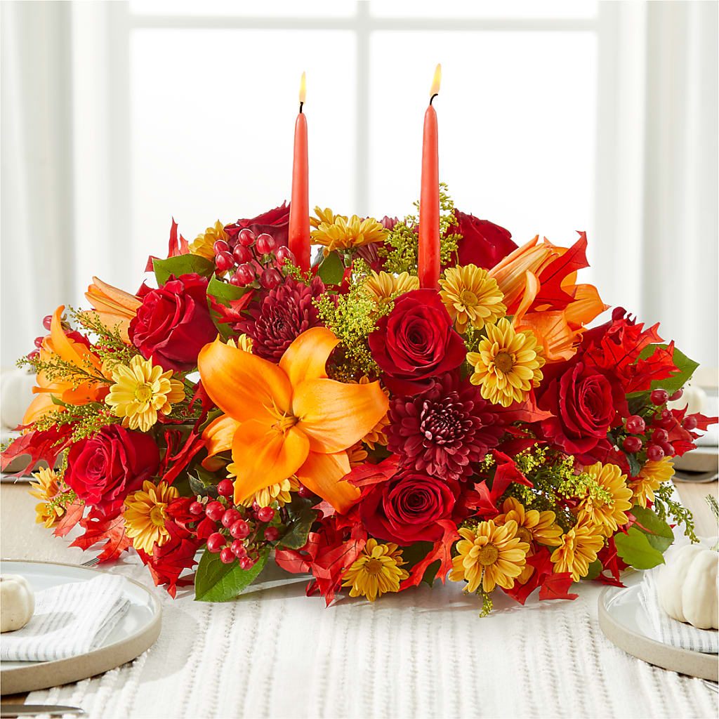 Autumn's Embrace Centerpiece –  Mt Scott Blooms By Maru, Portland OR