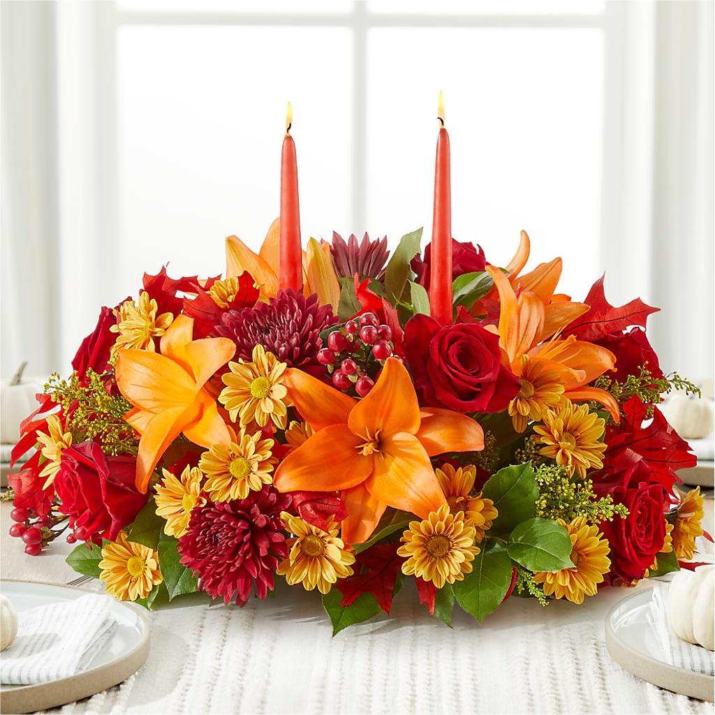 Autumn's Embrace Centerpiece –  Mt Scott Blooms By Maru, Portland OR
