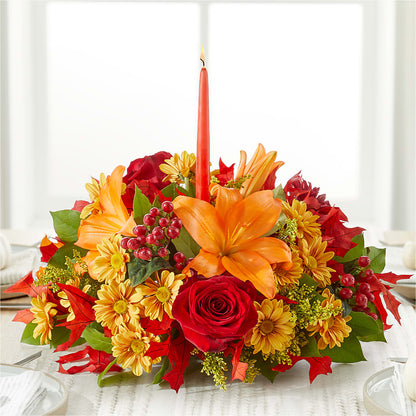 Autumn's Embrace Centerpiece –  Mt Scott Blooms By Maru, Portland OR