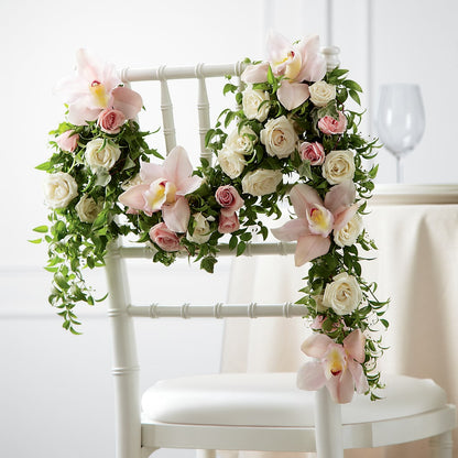 Orchid Rose Chair Décor –  Mt Scott Blooms By Maru, Portland OR