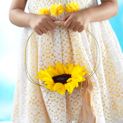 Sweet Sunshine Flower Girl Bouquet –  Mt Scott Blooms By Maru, Portland OR