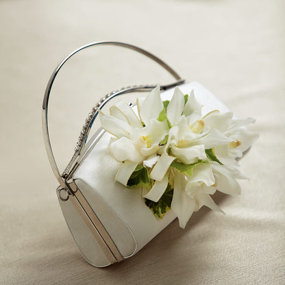 White Purse Decor –  Mt Scott Blooms By Maru, Portland OR