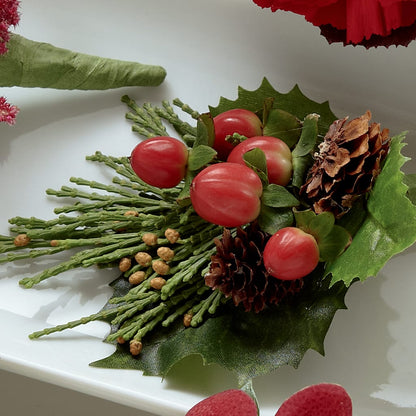 Red Berry Boutonniere –  Mt Scott Blooms By Maru, Portland OR